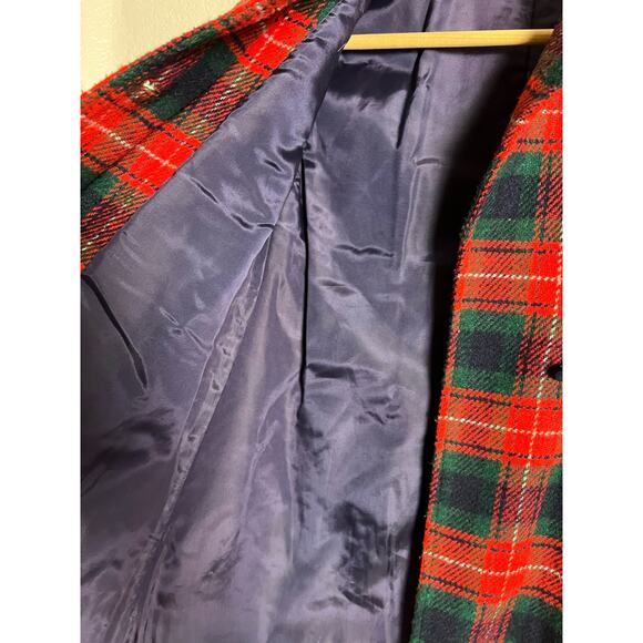 Vintage Rothschild of Philadelphia Red Plaid Girls Double Breasted Coat 4T - Picture 12 of 12